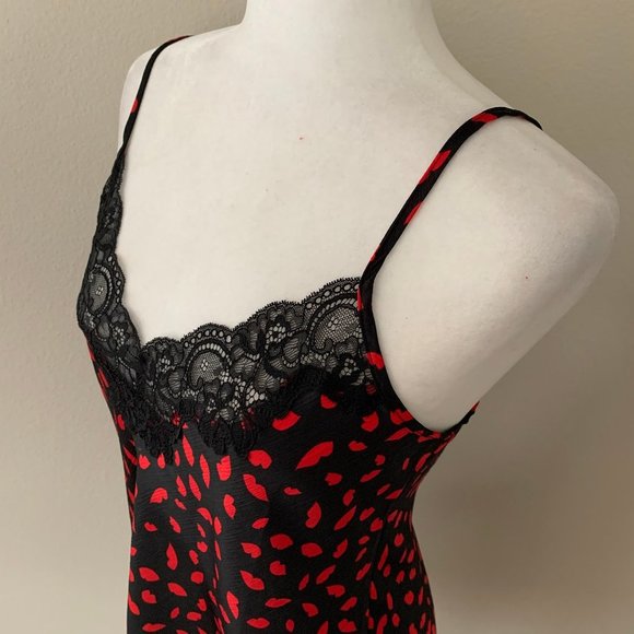 NWT! INC Lace-Trim Printed Chemise Night Gown - Picture 4 of 7